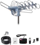 Outdoor Antenna,digital Amplified Hdtv & 60 Ft RG6 Coax Silvery. Fixed Price $58.51.