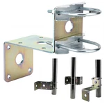 Bgtlgio Wall Pole Mount,antenna Mast Clamp Silver. Fixed Price $24.64.