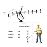 Outdoor Attic Roof Tv Antenna Up To 200 Miles With Mounting Pole. Fixed Price $40.56.