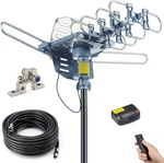 Pbd Outdoor Digital Amplified Hdtv Antenna, 150 Mile Silver, Black, Grey. Fixed Price $65.58.