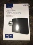 Insignia Ultra Thin Indoor Plate Hdtv Antenna Black White NS-ANT200HA Open Box. Fixed Price $20.10.