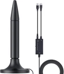 Amplified Hd Digital Tv ANTENNA,300 Miles Long Range Reception Indoor Black. Fixed Price $15.24.