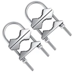 Mookeerf 2 Pcs U Bolts Antenna Mast Clamp With Jaw For 1-1.8" Od Poles Heav.... Fixed Price $24.27.