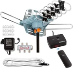 Hdtv Antenna Amplified Digital Outdoor 150 Miles Range, 360 Degree Rotat. Fixed Price $77.99.