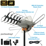 New 28-36DB 360 Uv Dual-band Outdoor Antenna With Stand Black Hd Vhf/uhf. Fixed Price $51.78.