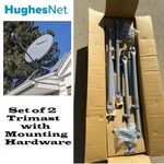 2 Hughesnet Satellite Trimast Mounting Roof 1503931-0003 W/ Lag Hardware. Fixed Price $69.99.