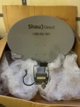 Shaw Direct 75E Satellite Dish W/ Xku Quad Lnbf Star Choice Damg.. Fixed Price $300.00.