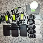 Directv Swm 3D2RBLNBR0-01, 5 RC73 Remotes, 4 Genie Mini Receivers Lot. Fixed Price $74.87.