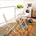 Santex Outdoor/indoor Plastic Straw Rugs Waterproof Portable 8X10 Ft, Orange. Fixed Price $117.83.