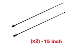 15" 2-PACK Black Steel Am/fm/xm/cb Antennas For Yamaha Royal Star Venture 99-13. Fixed Price $20.90.