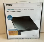 Terk OMNITV1A Amplified Indoor Flat Hdtv Multi-directional Black Antenna. Fixed Price $74.95.