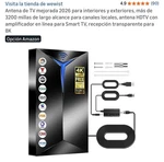 Wewist Mejorada 2026 Black Hdtv Antenna Built-in Amplifier For Smart. Fixed Price $35.00.