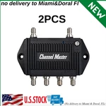 2 Pcs Channel Master Tv Antenna Amplifier Signal Booster 4-4-PORT 7.5DB Gain. Fixed Price $143.98.