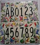 Art On Tile Natural Garden Nature Butterfly House Ceramic Address Number 0-9. Fixed Price $13.99.