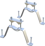 2 Pcs Stainless Steel Antenna Mount Double Wall Mast. Fixed Price $36.50.