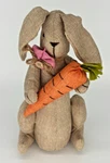 Dan Dee Collectors Choice Rabbit Bunny Weighted Burlap Carrot Pink Bow 19X7. Fixed Price $16.19.
