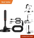 Versatile DVB-T2 Digital Tv Antenna With Magnetic Attachment & Usb Connector. Fixed Price $18.04.