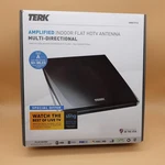 Terk Amplified Indoor Flat Hdtv Antenna OMNITV1A Multi-directional Uhf Black. Fixed Price $29.95.