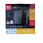 One For All 14432 Hdtv Amplified Indoor Flat Antenna, 50 Mile Range. Fixed Price $19.92.