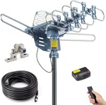 Pbd Outdoor Digital Amplified Hdtv Antenna, 150 Mile Silver, Black, Grey. Fixed Price $64.50.