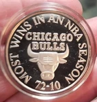 1996 Chicago Bulls Most Win 72-10 Season Nba 999 Silver Sweet Limited Oz Round. Fixed Price $79.95.