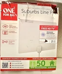 One For All Ultra Thin Antenna Hdtv 14542 Amplified Indoor 1080P 50-MILES. Fixed Price $18.99.